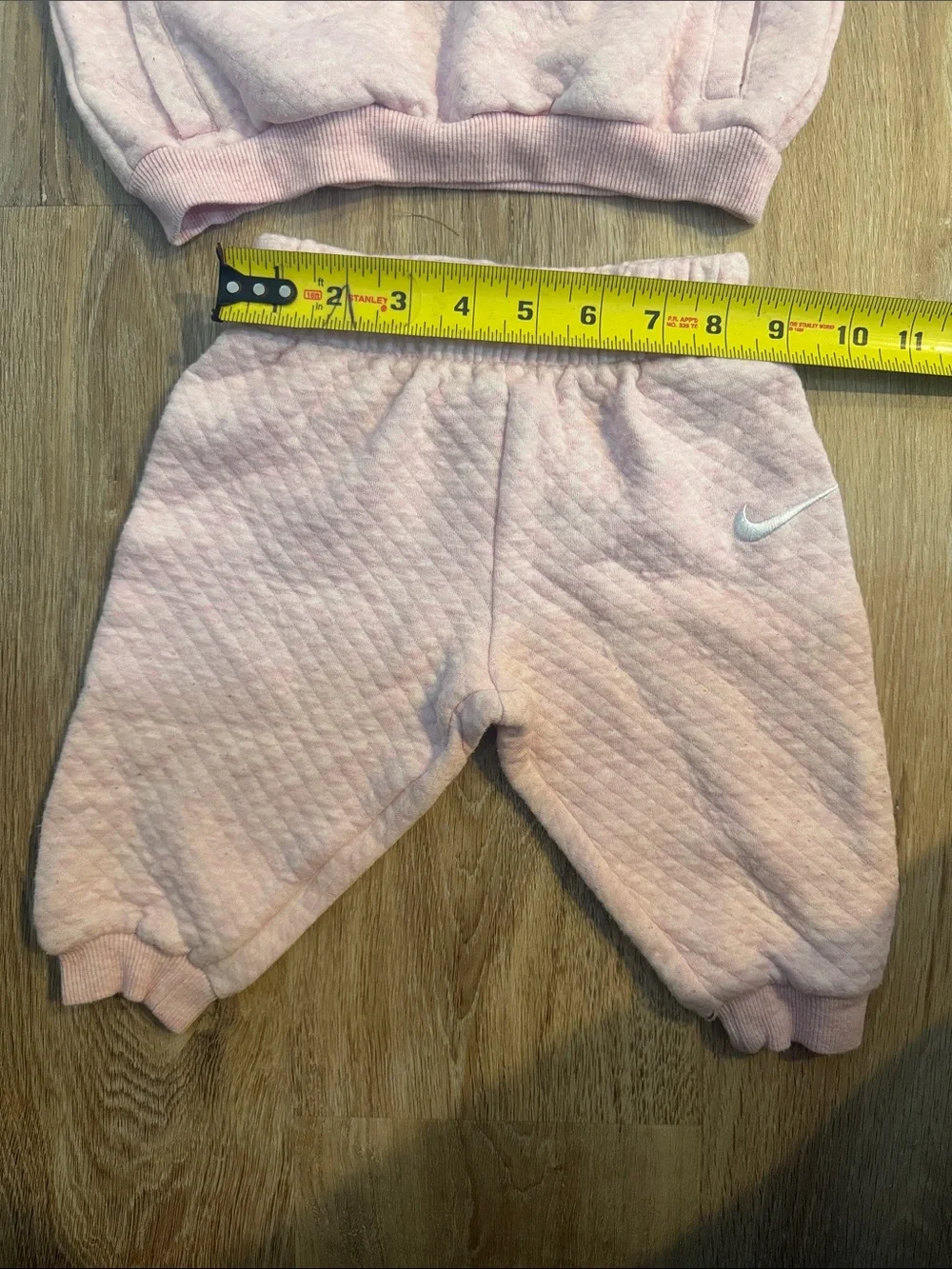 Nike Kids Quilted Pink Sweatpant & Half-Zip Pullover Set